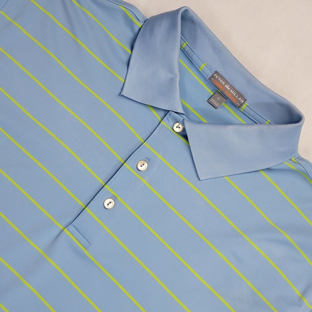 Peter Millar Men's Summer Comfort Las Vegas Performance Polo Shirt Size L Golf